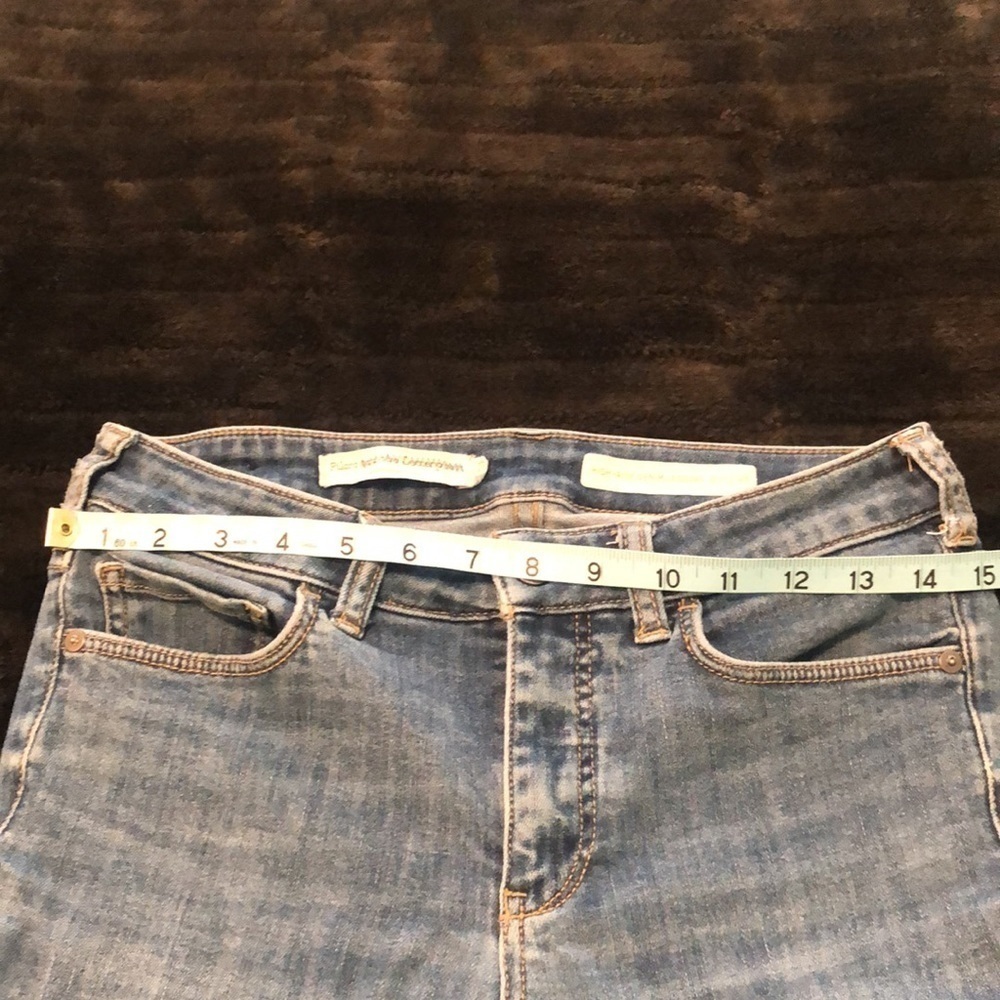 Pilcro by Anthropologie high rise denim legging blue jeans w front & back pocket - Picture 6 of 12